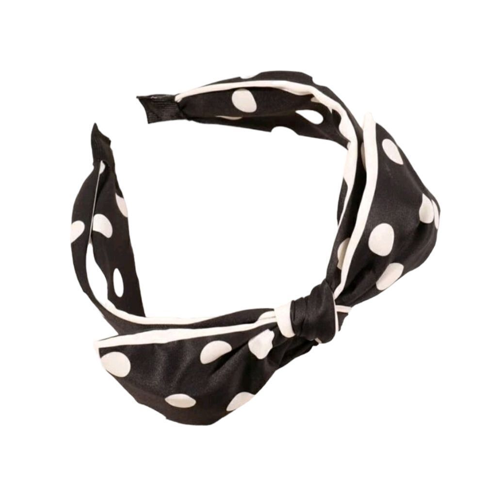 Polka Dot Bow Headband - Picture 4 of 5